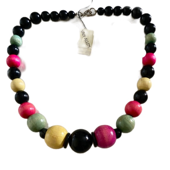 Van Allen NY Vintage Large Beaded Statement Necklace - Picture 3 of 3